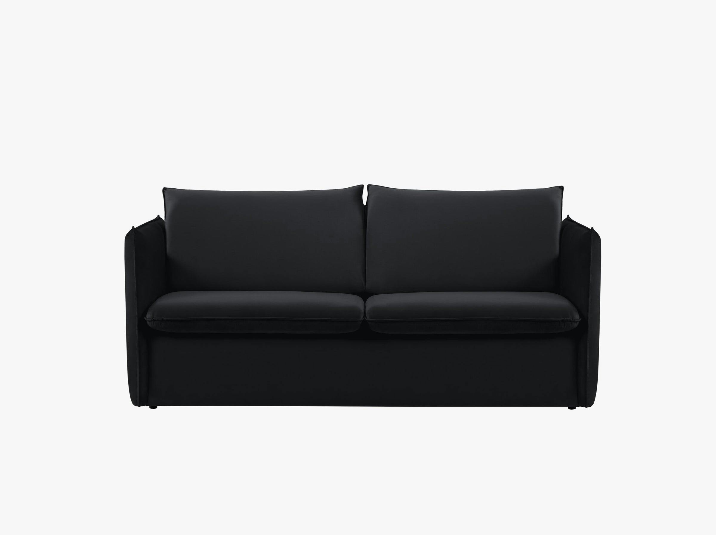 Agate sofás velluto nero