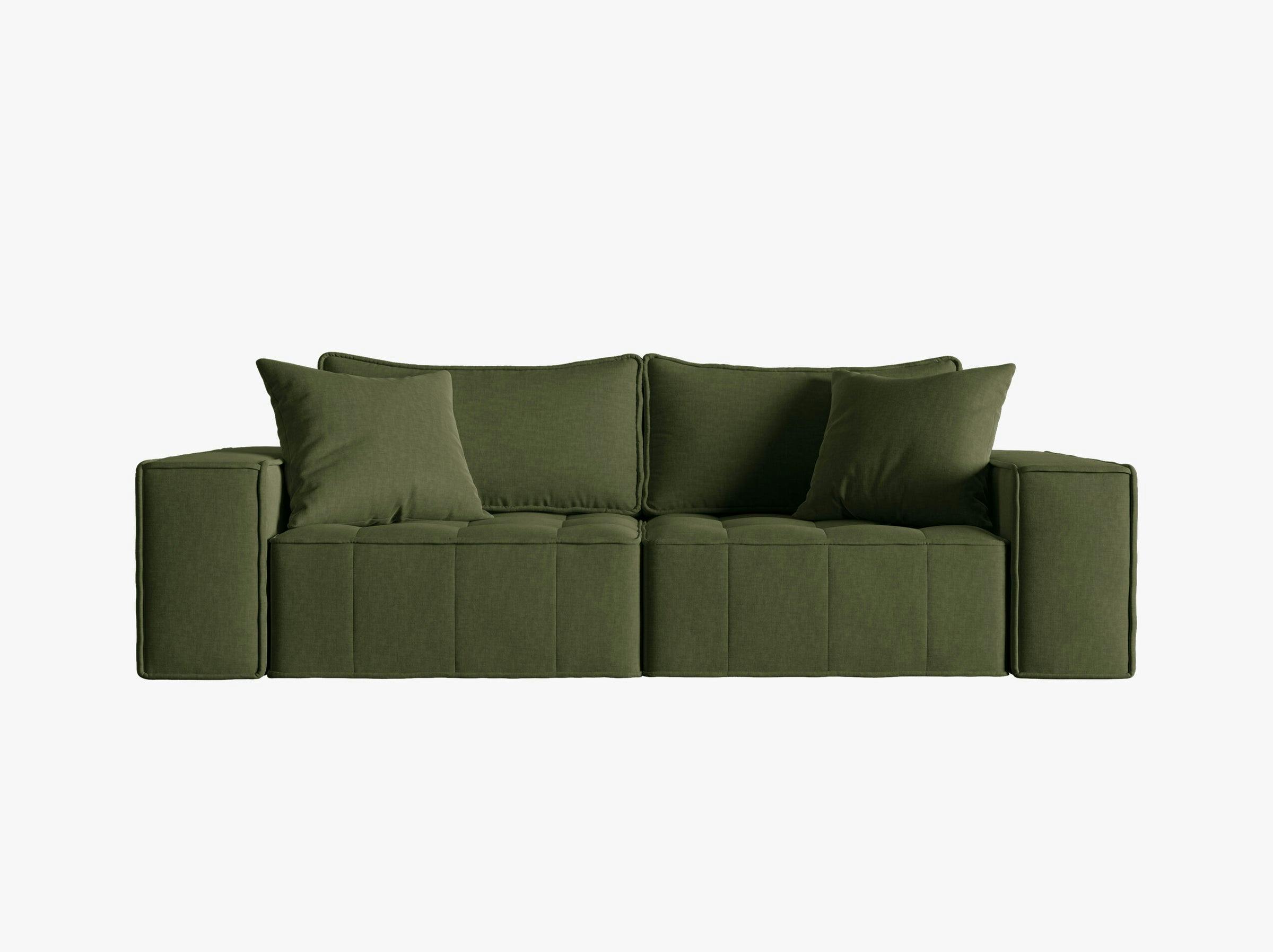 Mike sofas strukturierter stoff grün