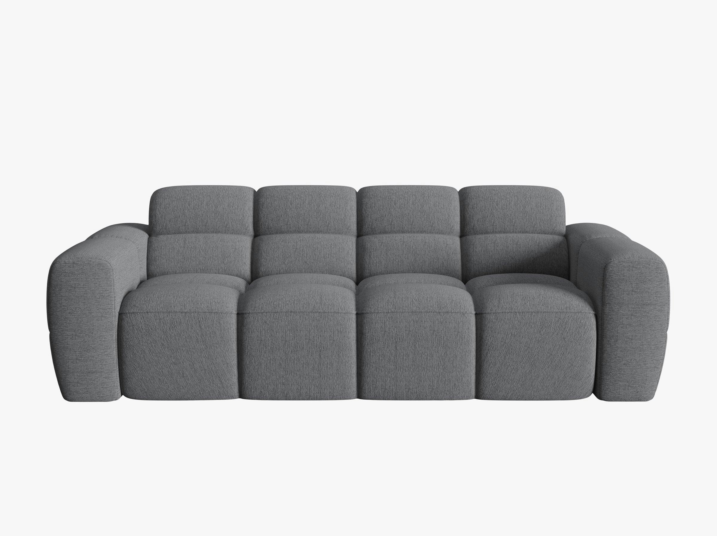 Lisa sofas structured fabric grey