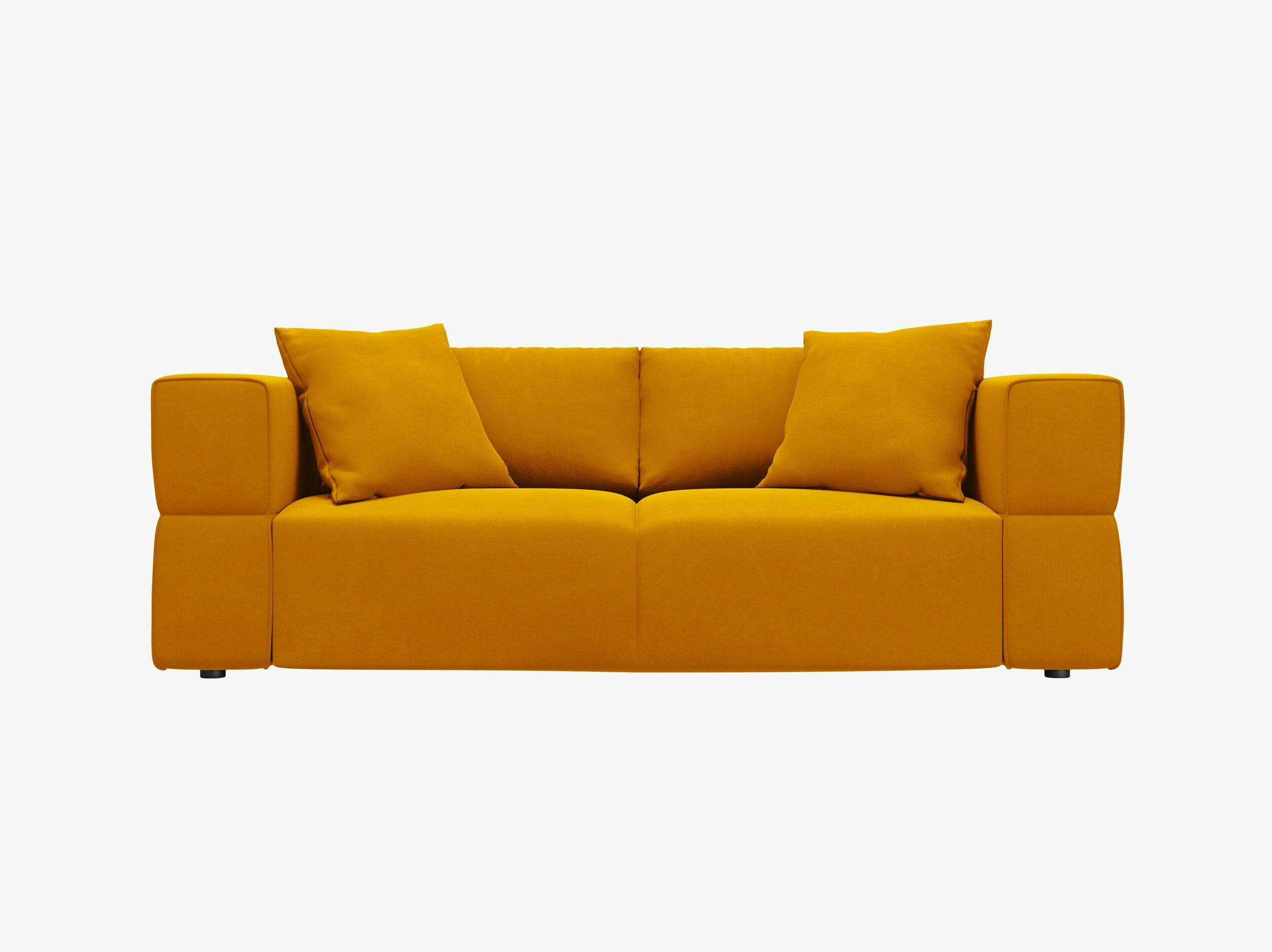 Tyra sofás velluto giallo