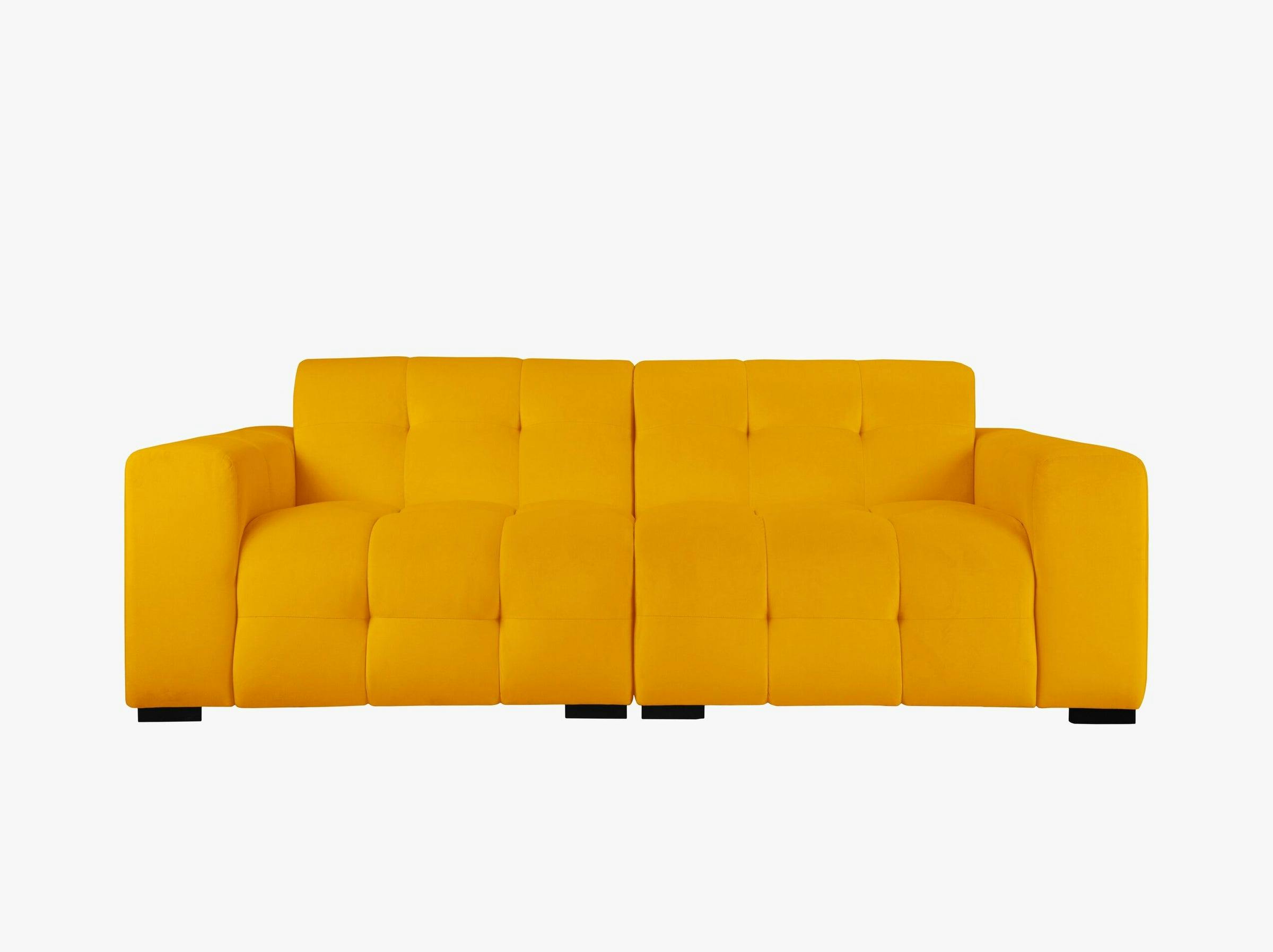 Kendal sofás terciopelo naranja