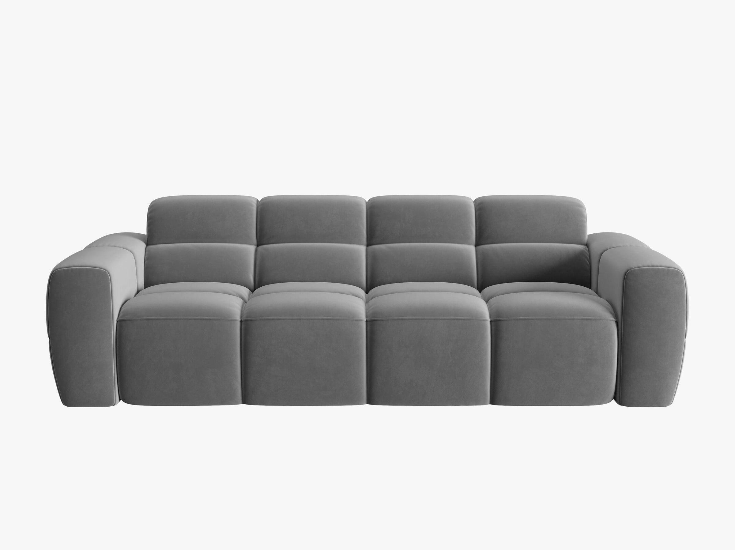 Lisa sofás velluto grigio chiaro
