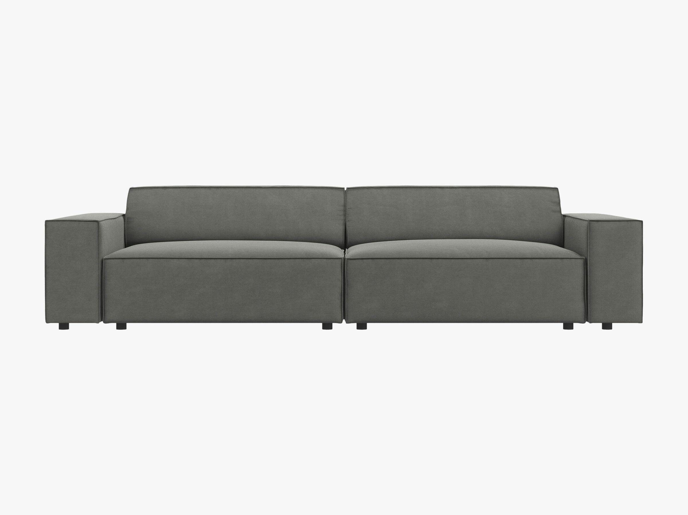Jodie sofás velluto grigio chiaro