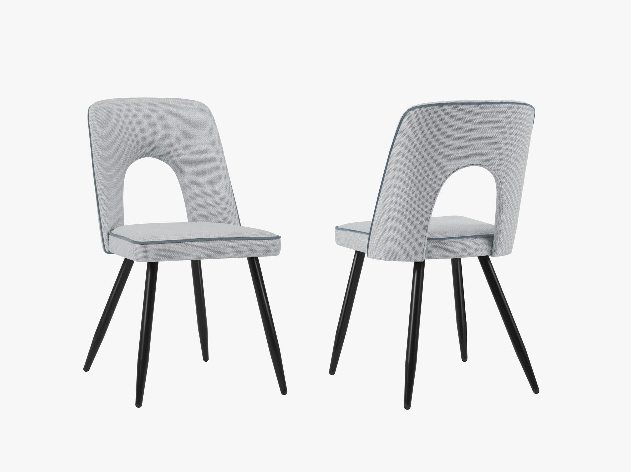 Tim tavoli e sedie tessuto strutturato grigio chiaro