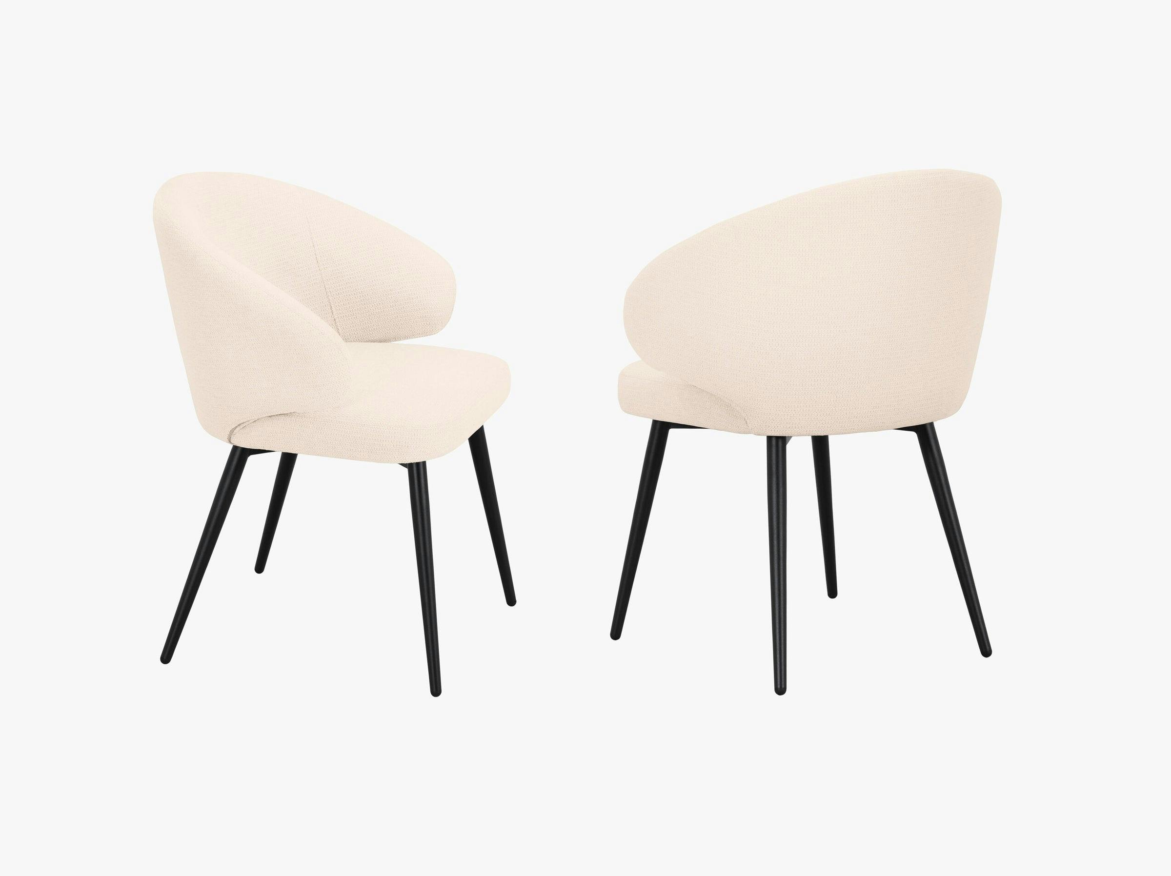 Bromi tables et chaises tissu structurel beige
