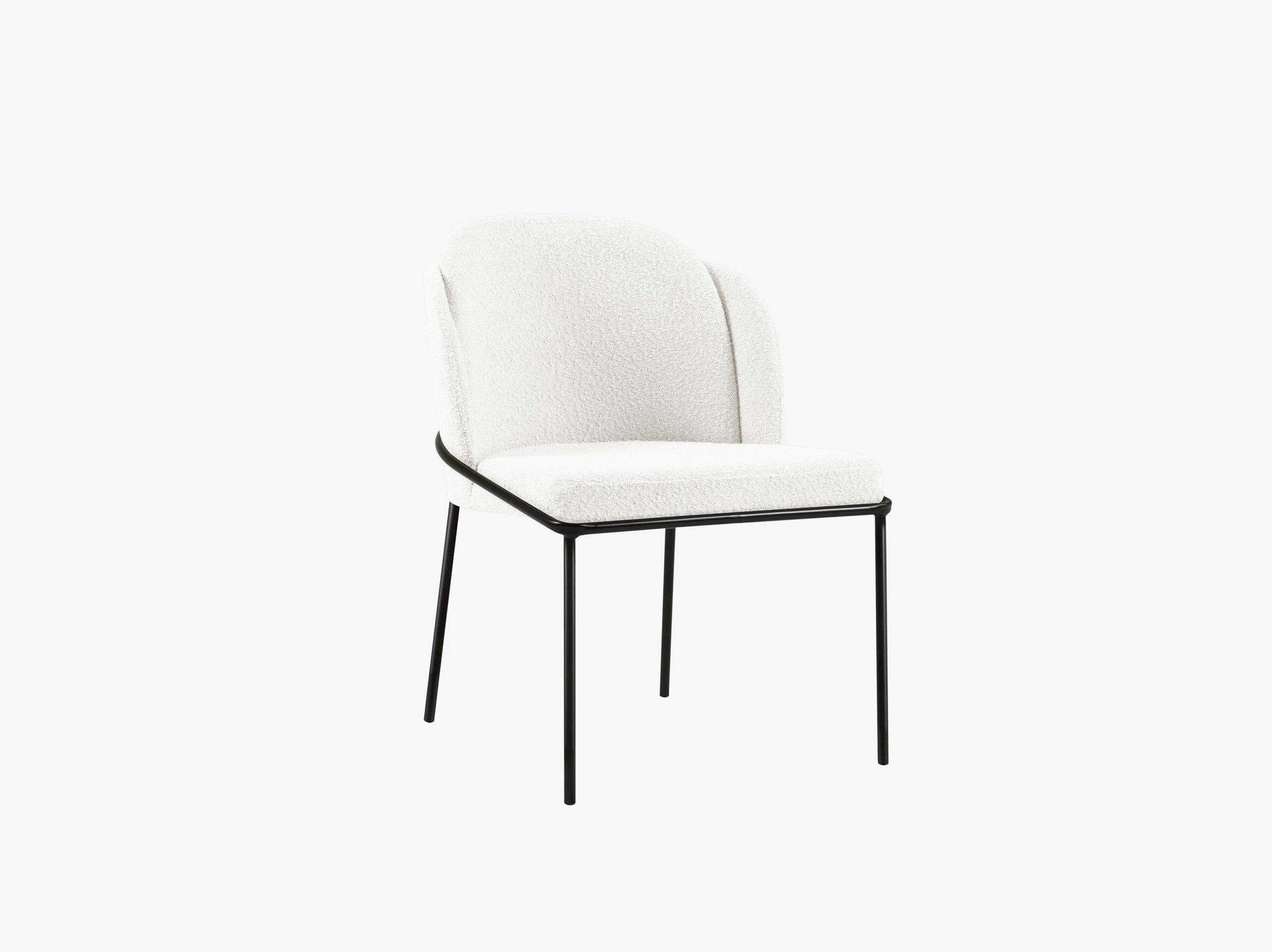 Limmen tables et chaises bouclé blanc