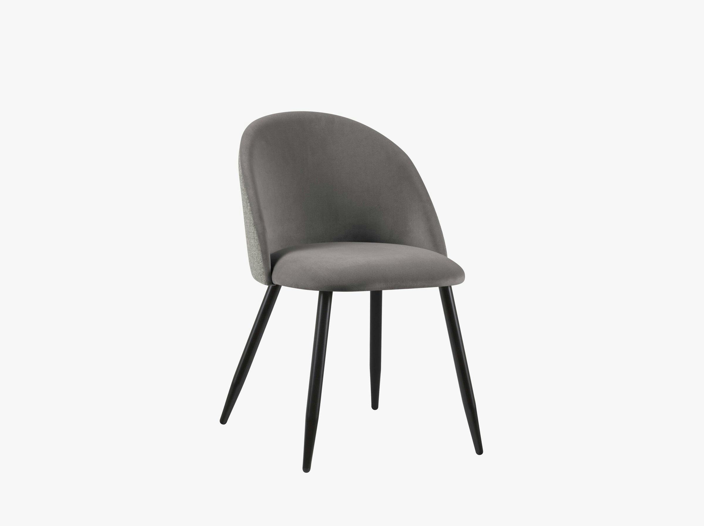 Rayan tables & chairs velvet dark grey