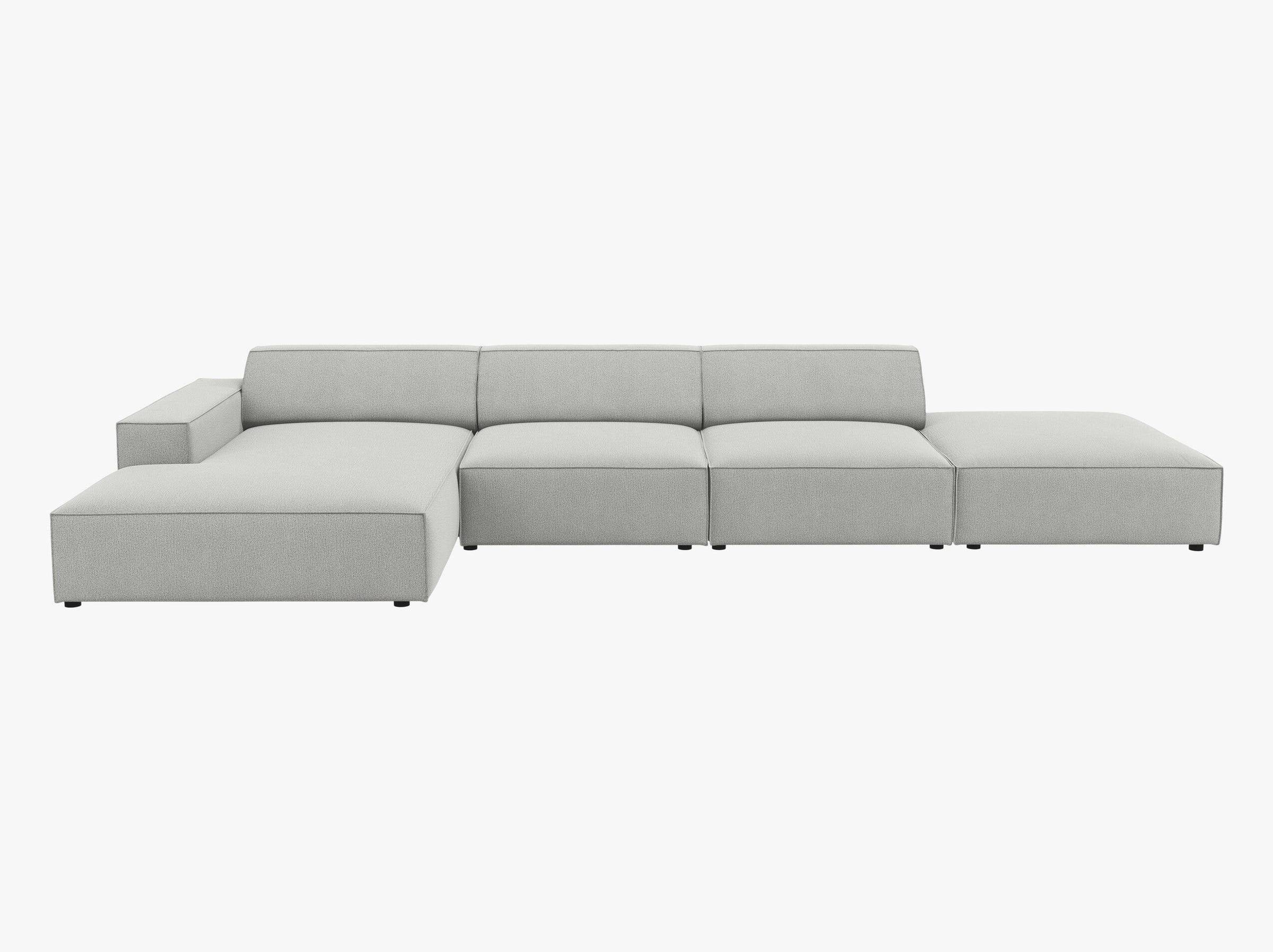 Jodie sofás tejido estructurado gris claro