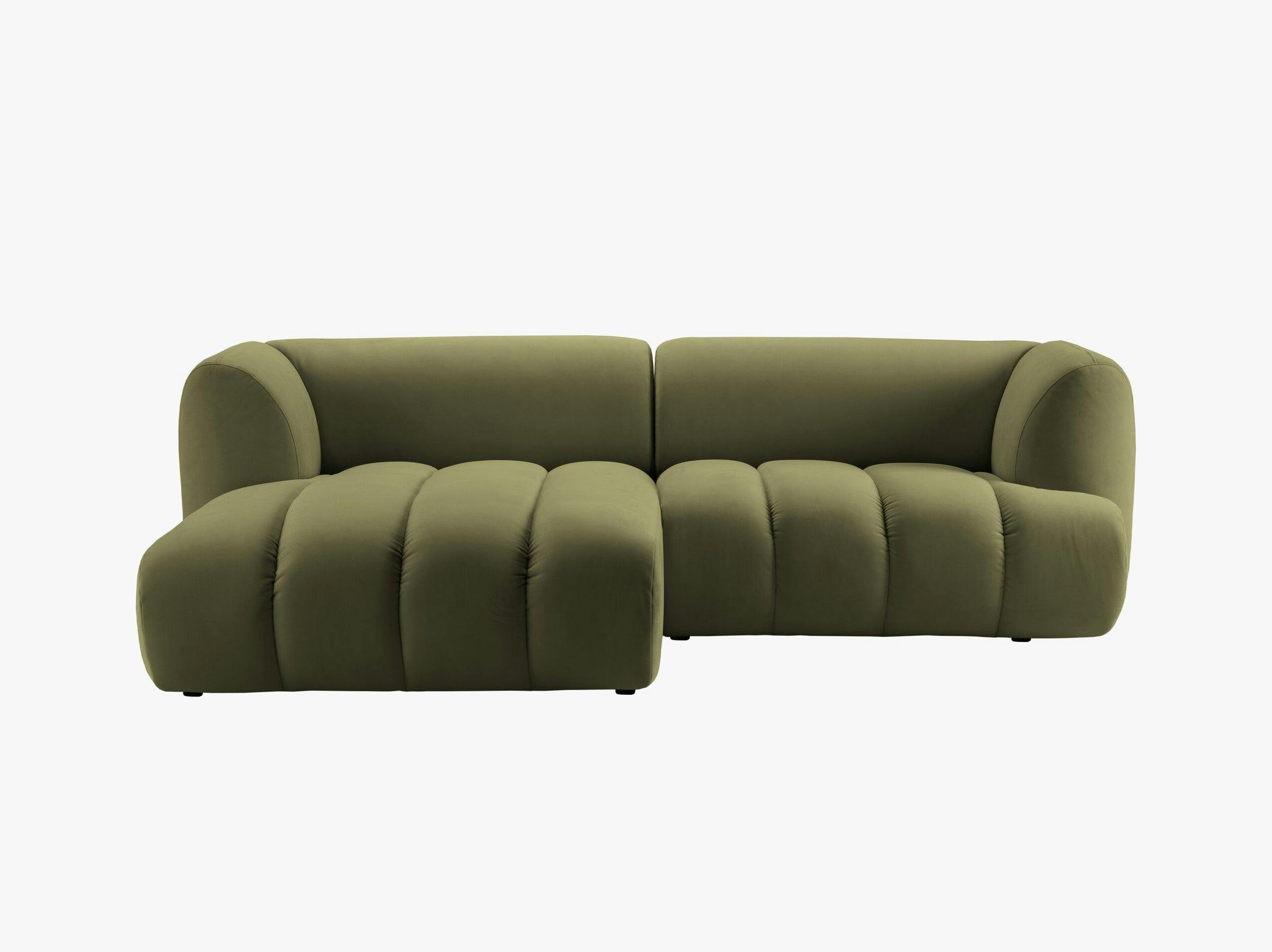 Harry sofás velluto verde chiaro