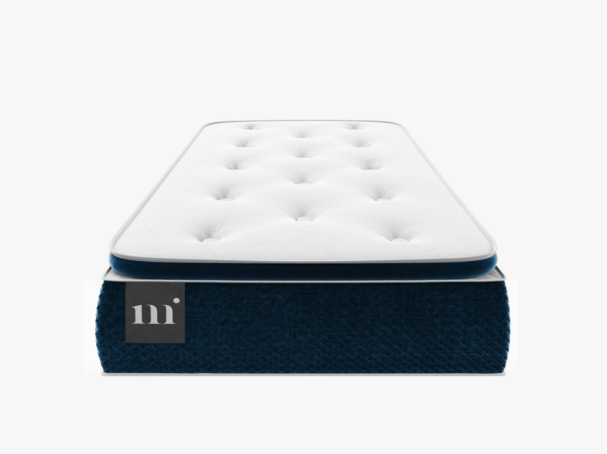 Beni beds & mattresses structured fabric white and blue