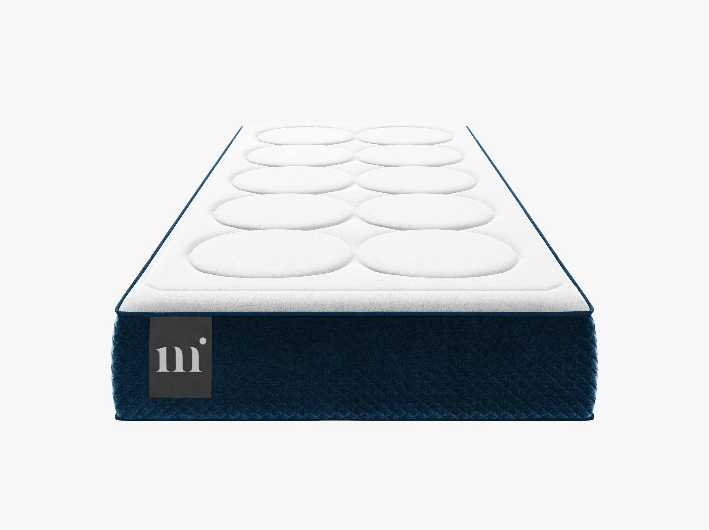 Kavaja camas y colchones tejido estructurado blanco y azul