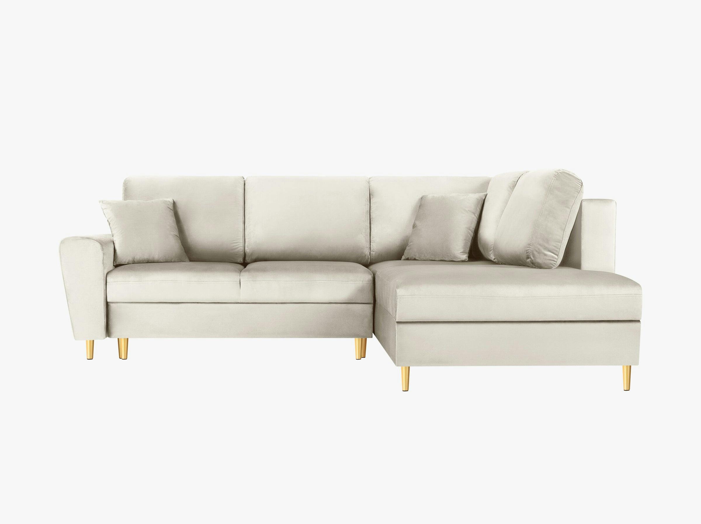 Moghan sofás velluto beige chiaro