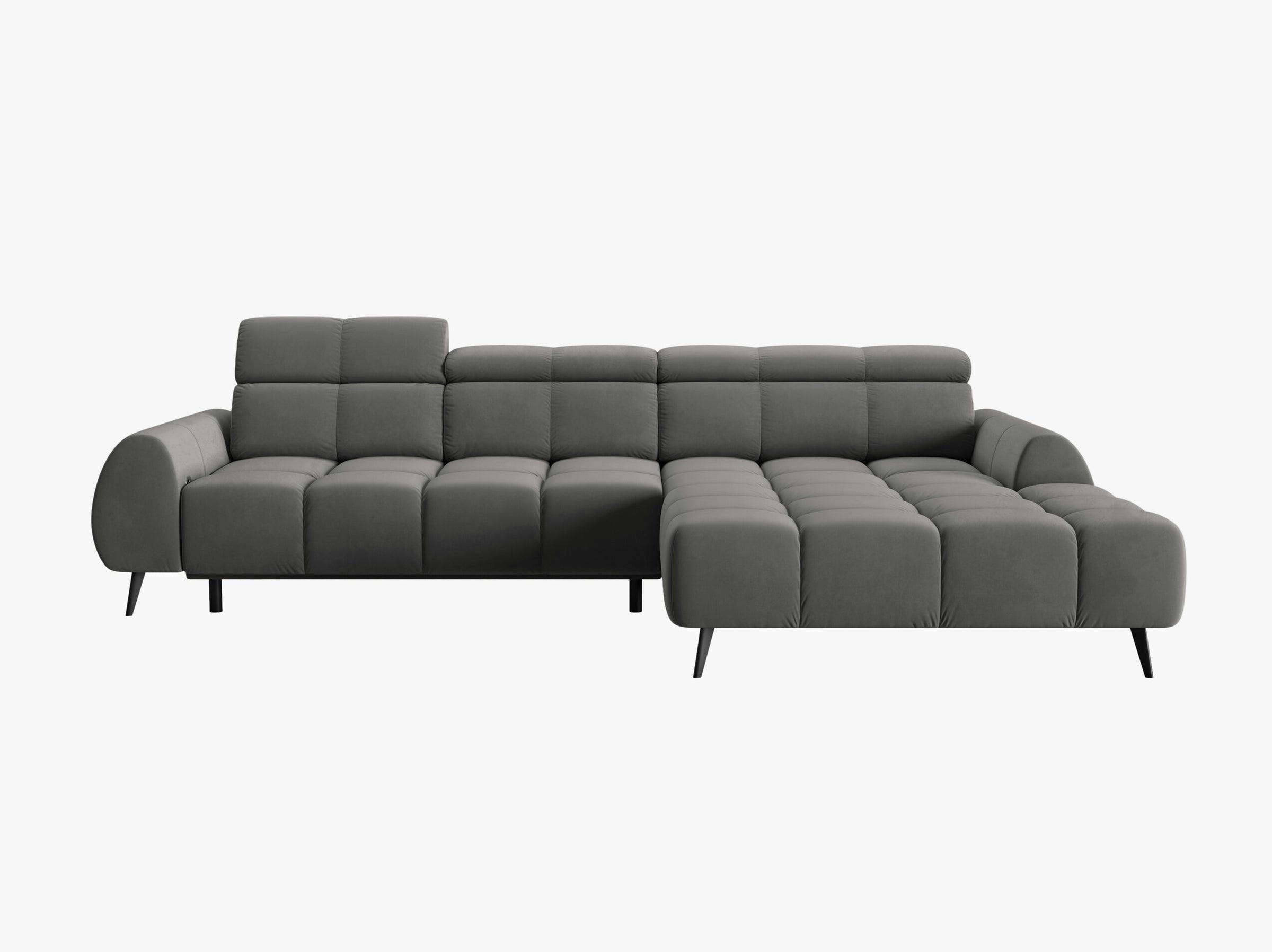 Alyse sofás velluto grigio chiaro
