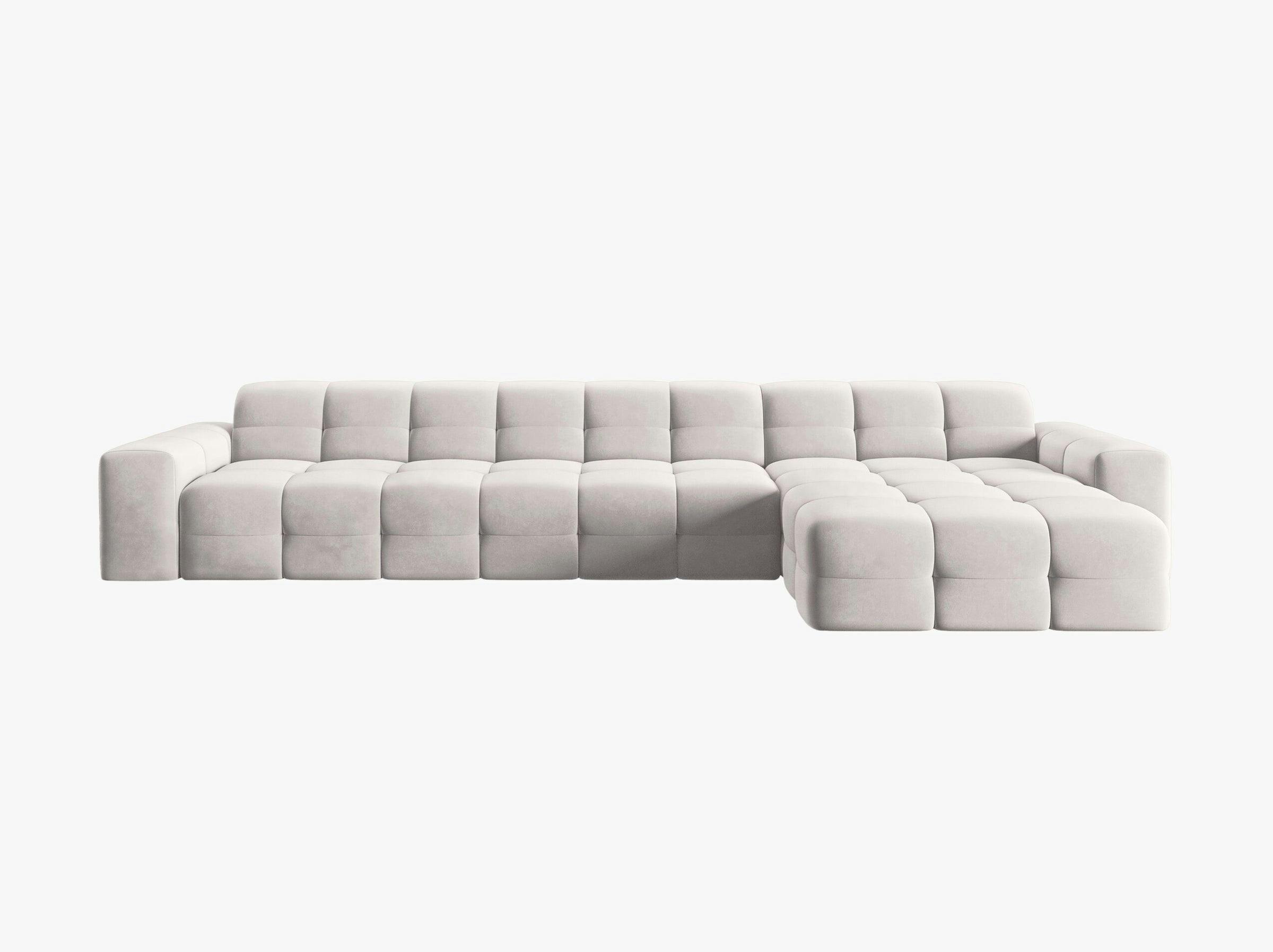 Kendal sofás velluto grigio chiaro