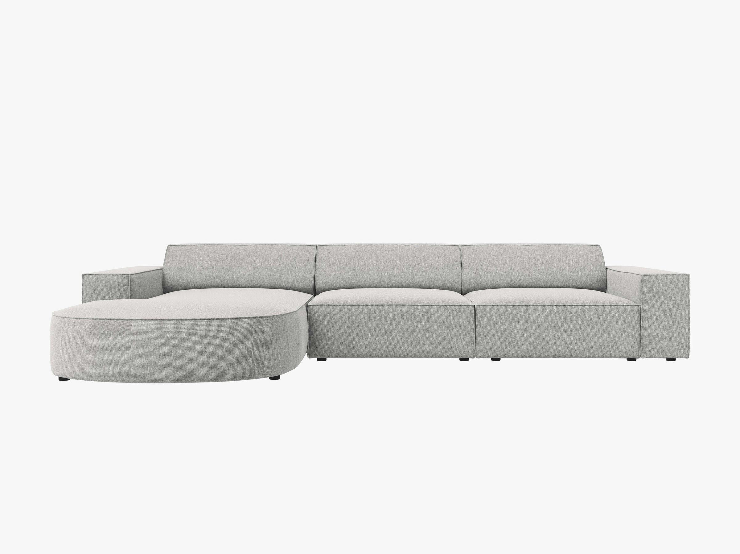 Jodie sofás tessuto strutturato grigio chiaro