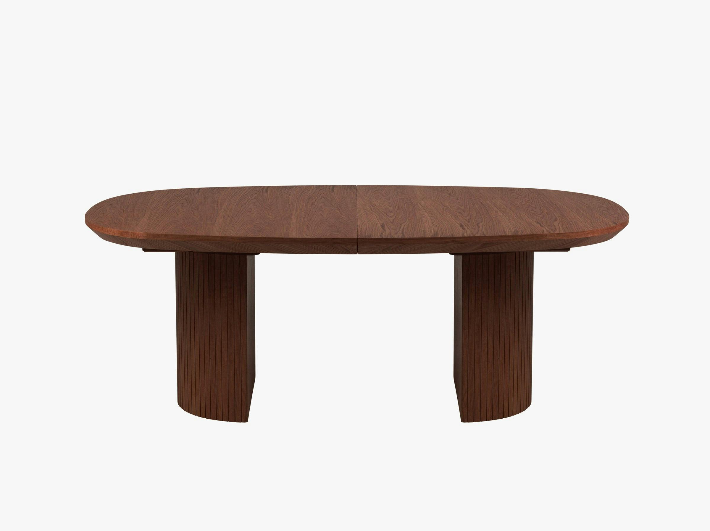 Nido mesas y sillas madera chapa de roble oscuro y roble marrón oscuro