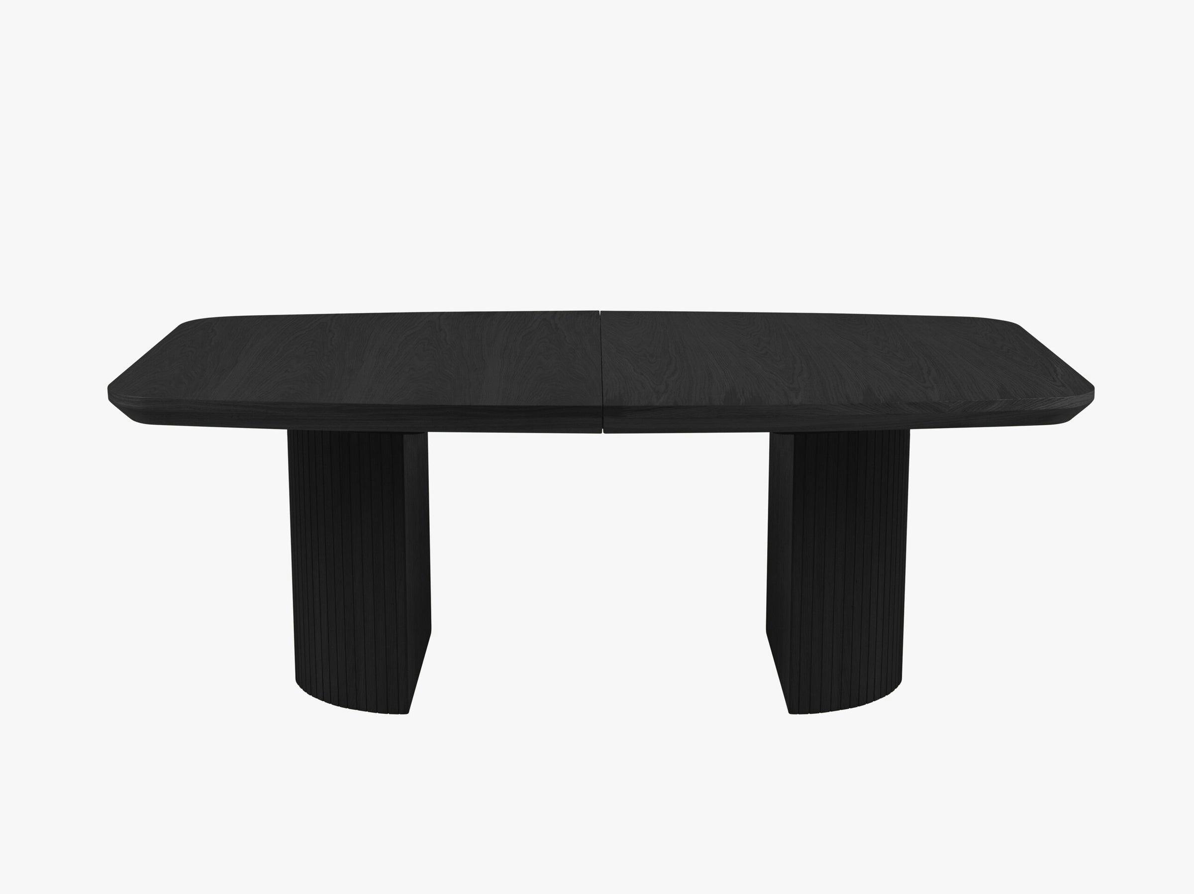 Mana mesas y sillas madera chapa de roble negro y roble negro