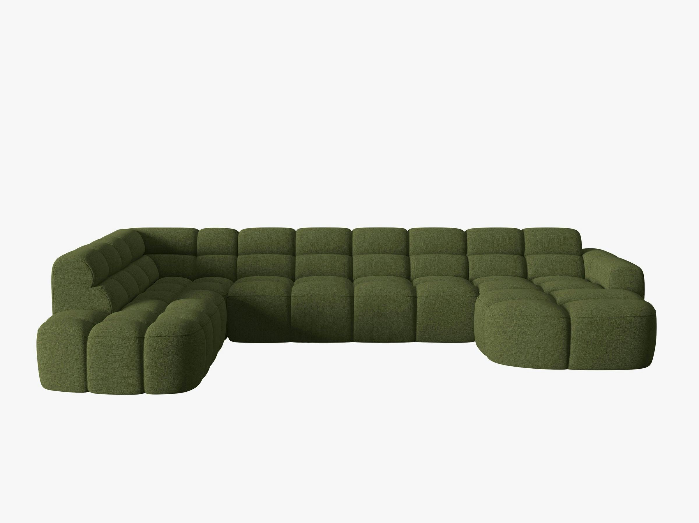 Lisa sofás tessuto strutturato green melange