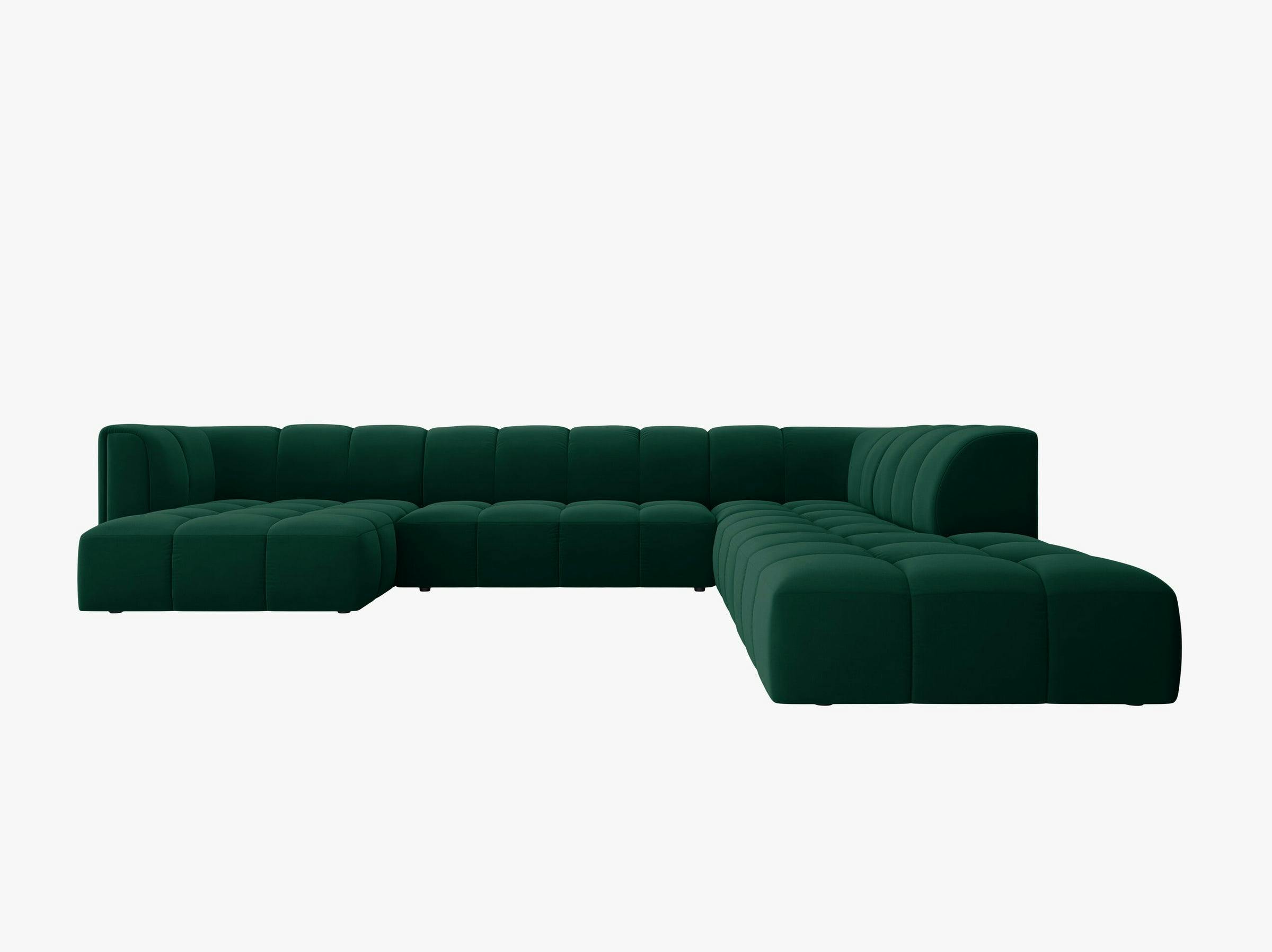 Serena sofás velluto verde bottiglia