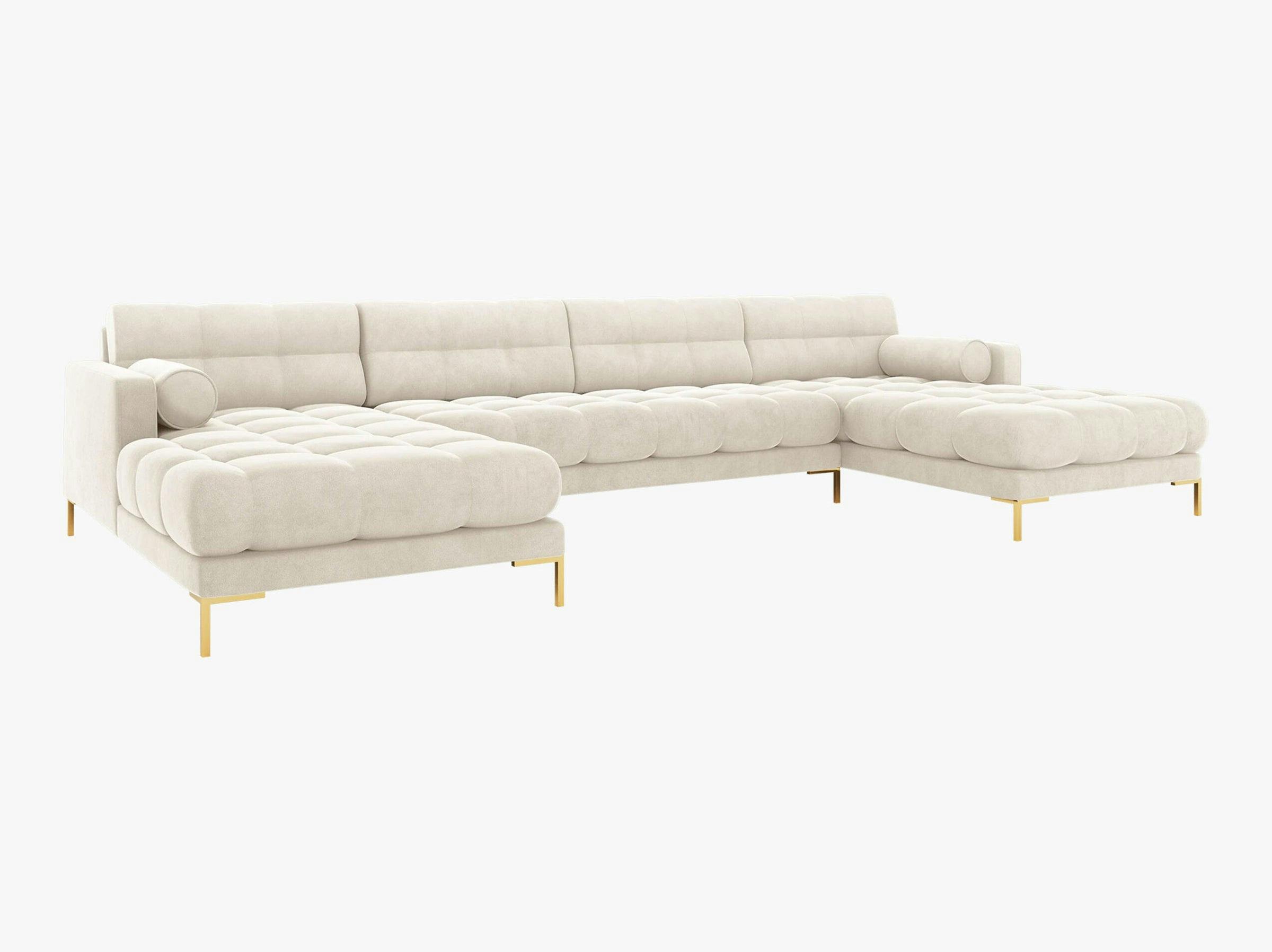 Mamaia sofás velluto beige chiaro