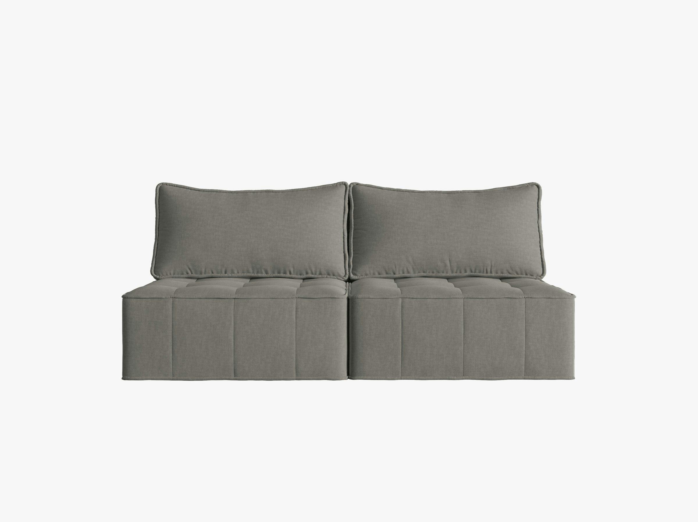 Mike sofas structured fabric grey