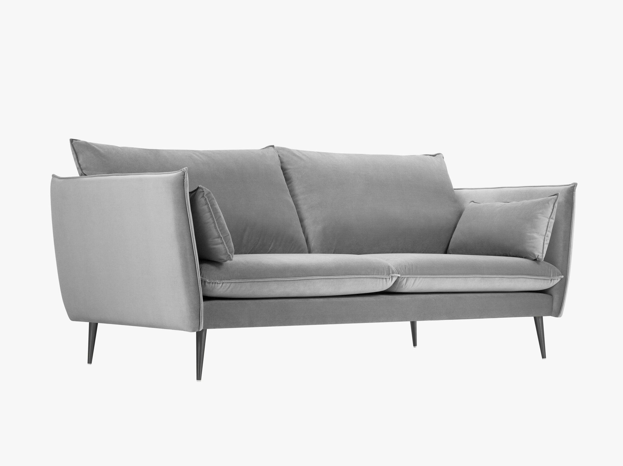 Agate sofas velvet light grey