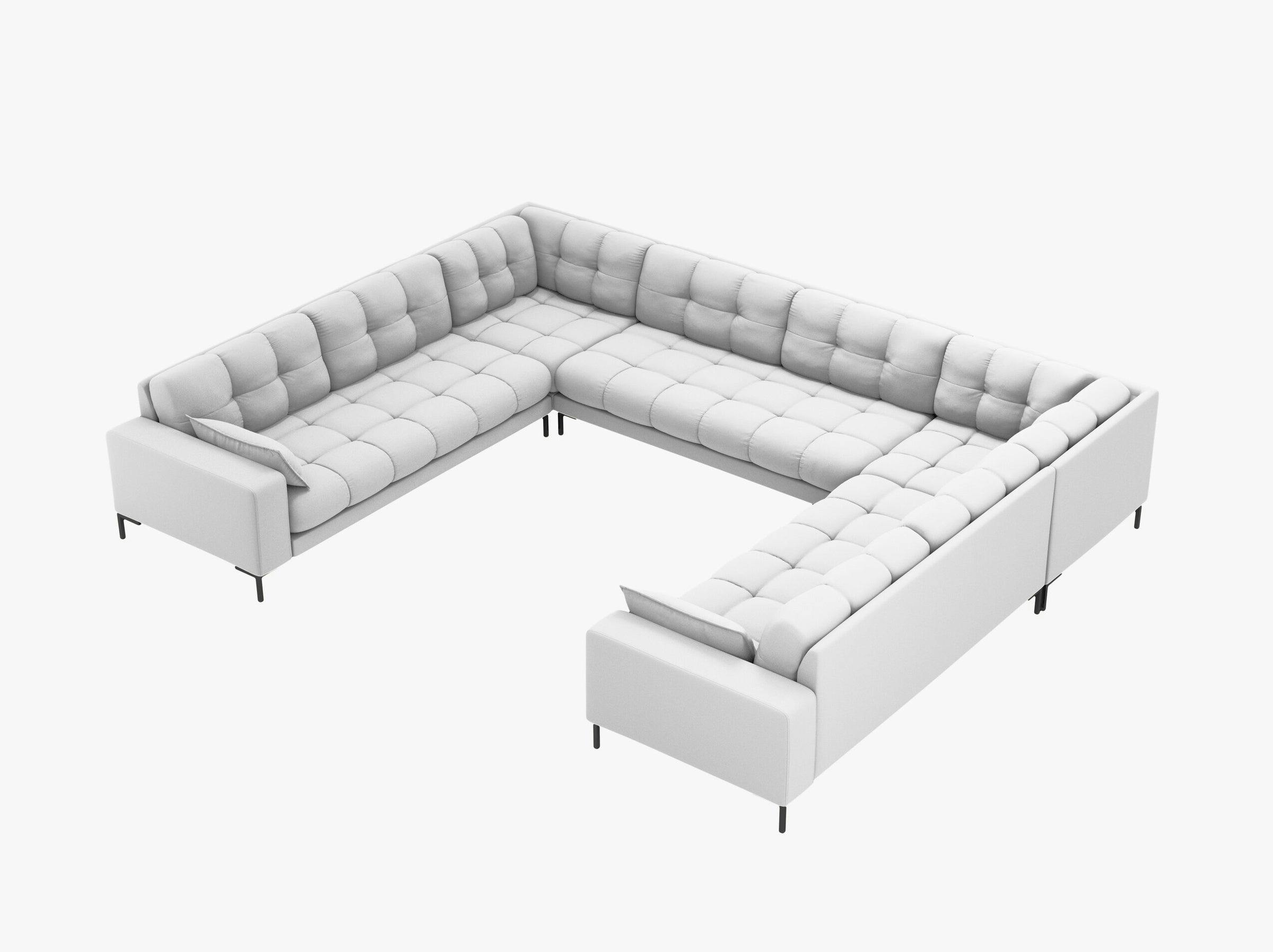 Mamaia sofas structured fabric light grey
