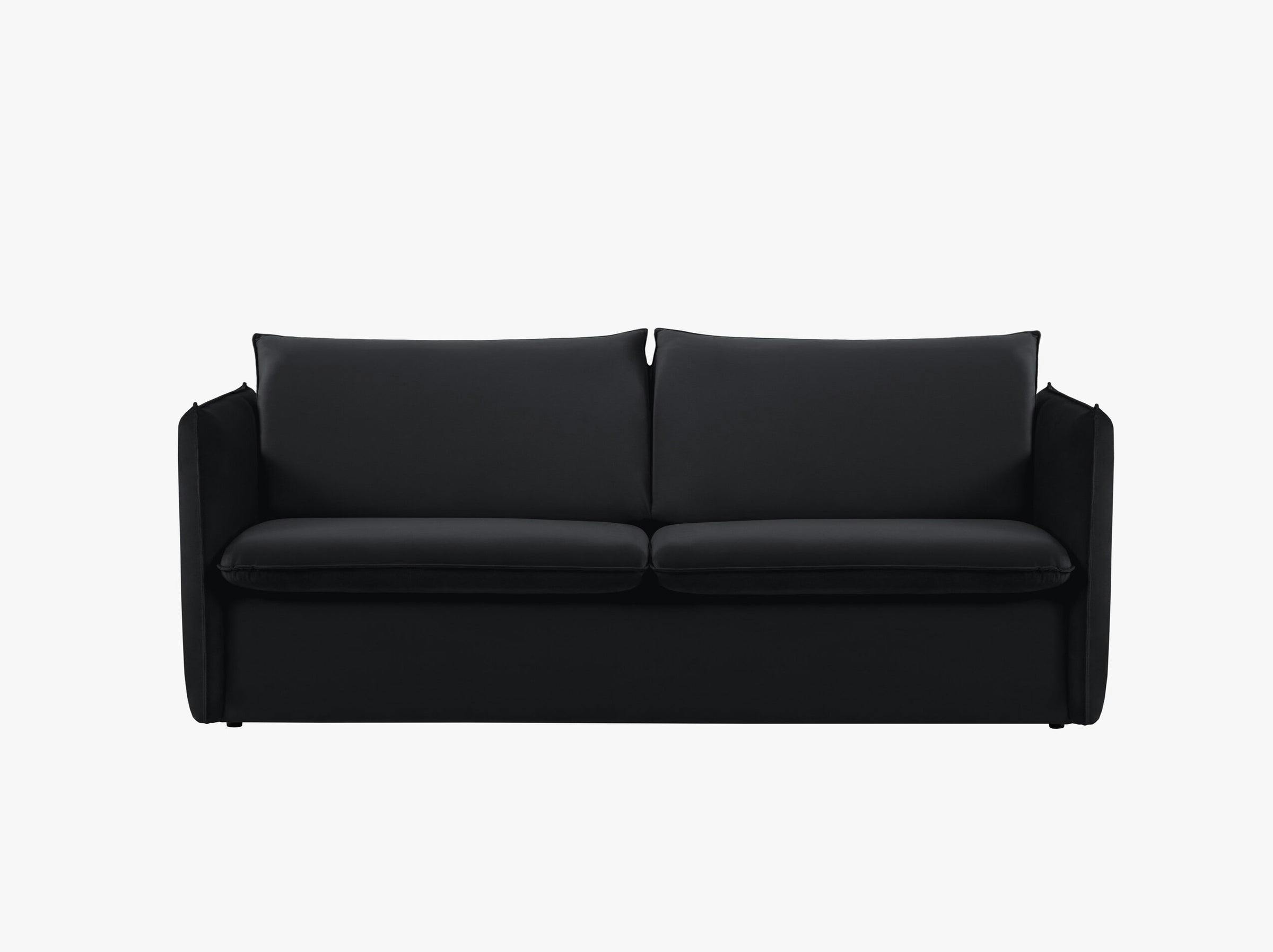 Agate sofás velluto nero