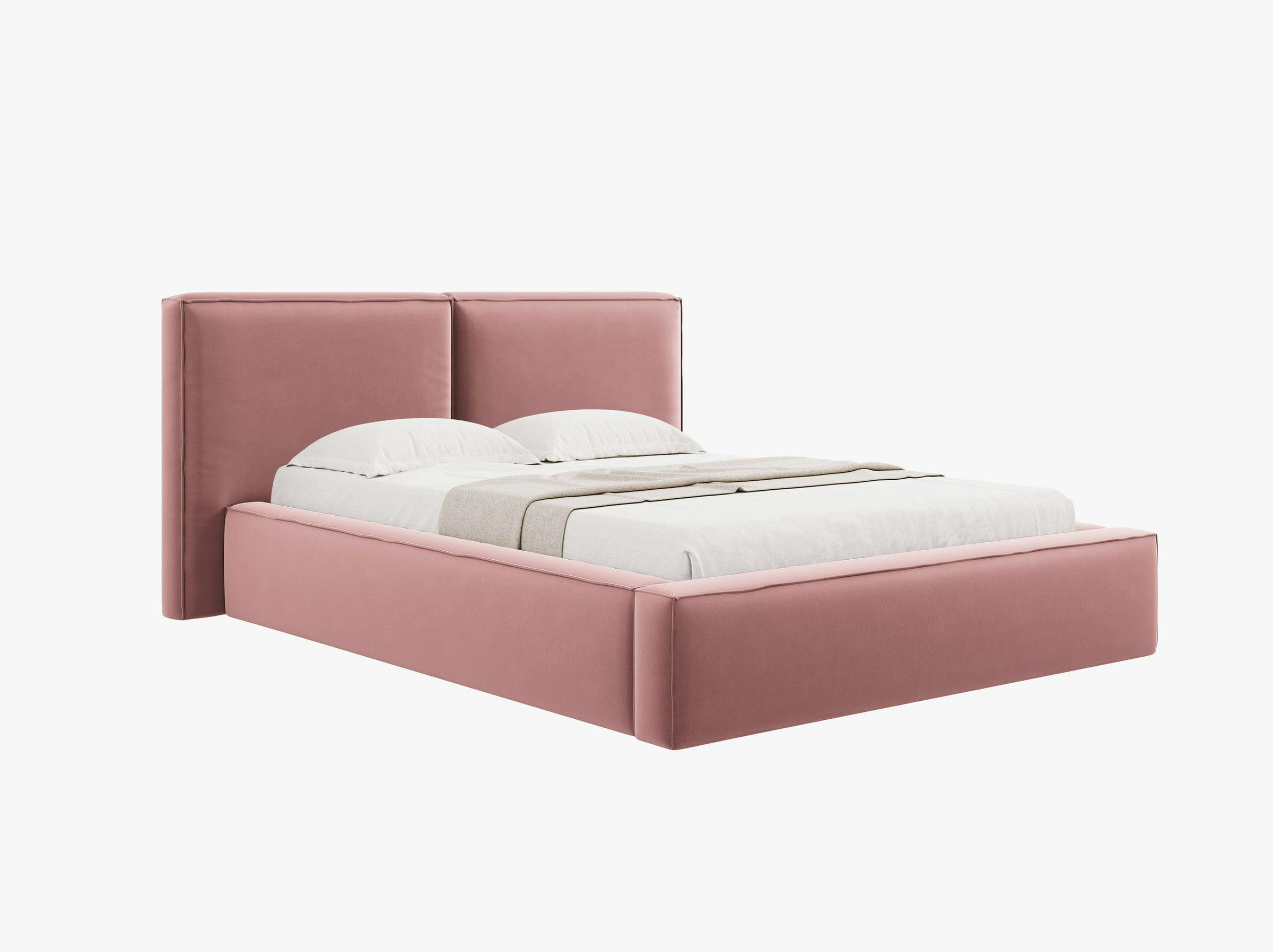 Jodie beds & mattresses velvet pink