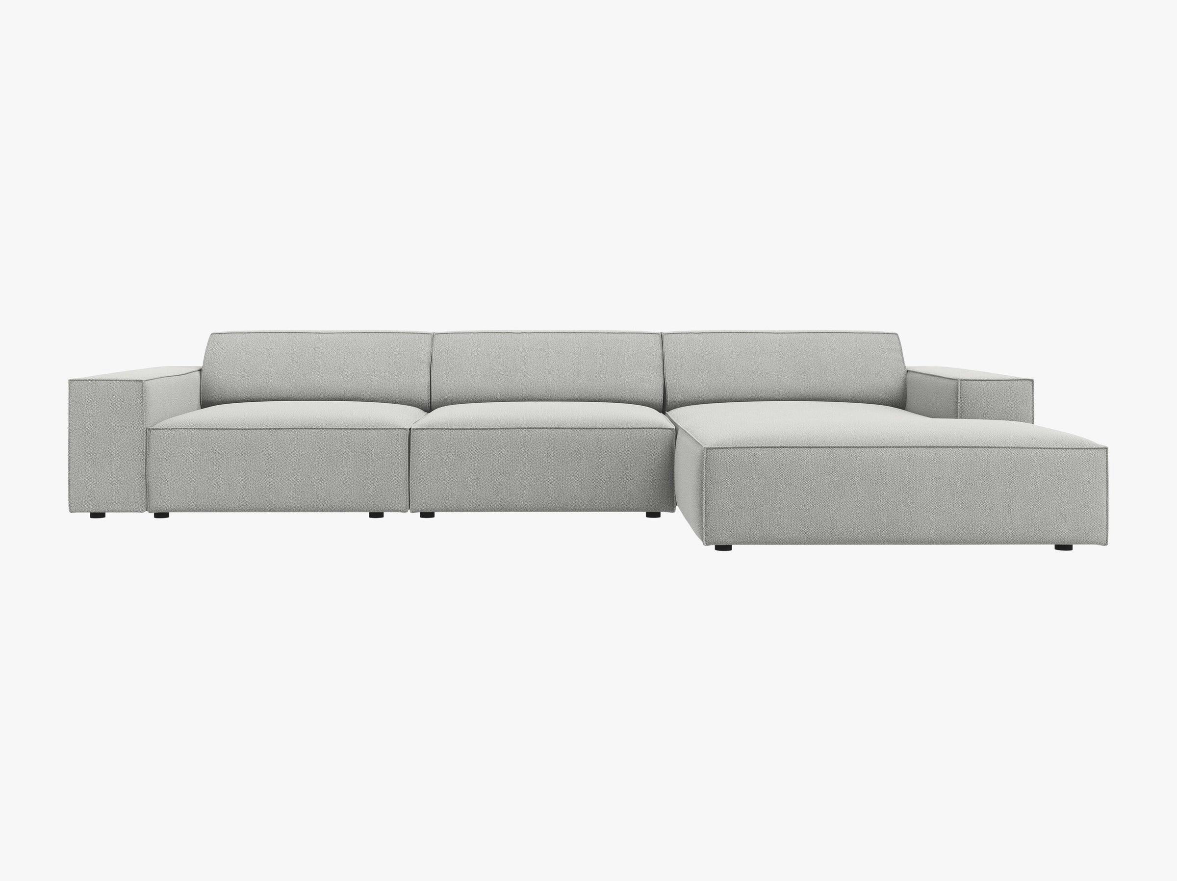 Jodie sofás tejido estructurado gris claro
