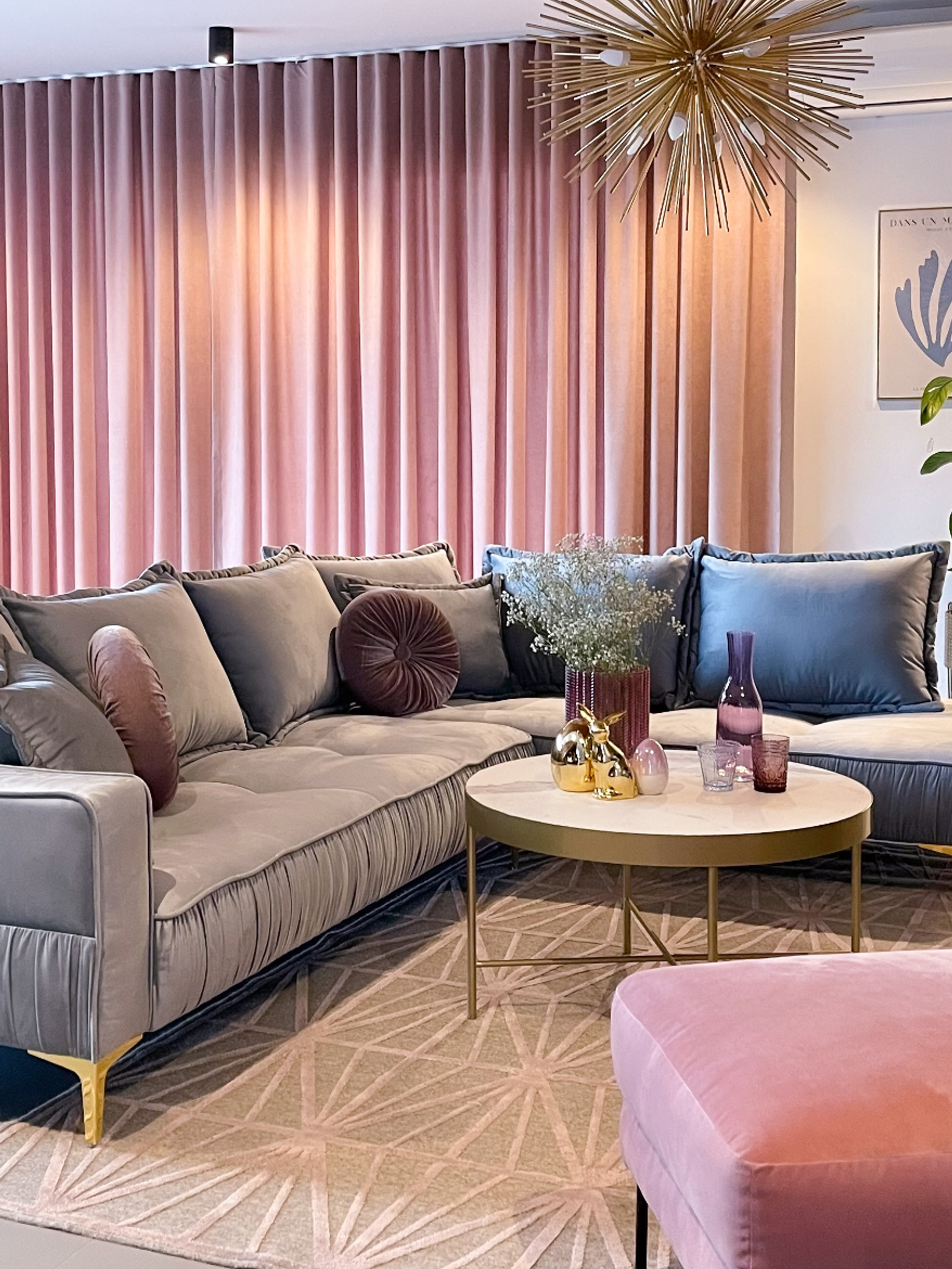 corner-sofa-grey-with-pinkish-curtain-background