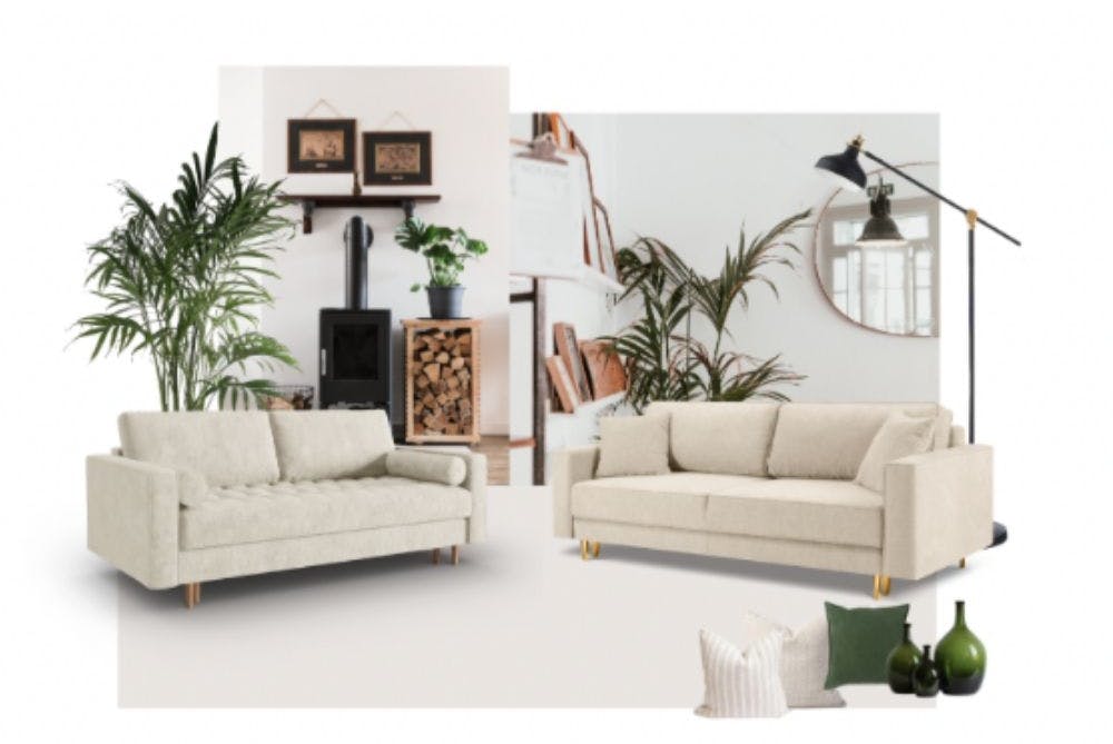 two-white-sofas-in-a-white-background-plants