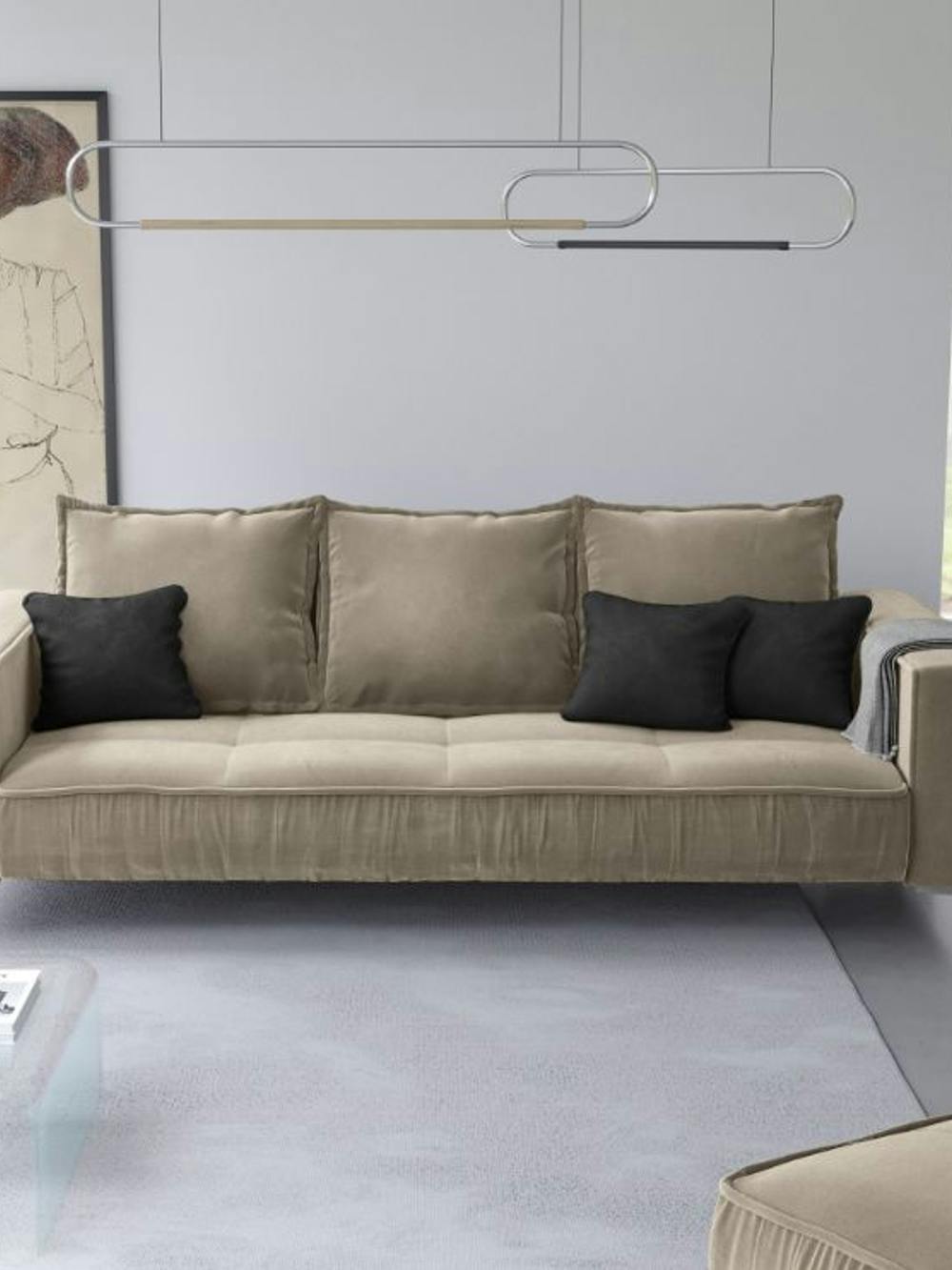 brown-modern-sofa-with-futuristic-living-room-design