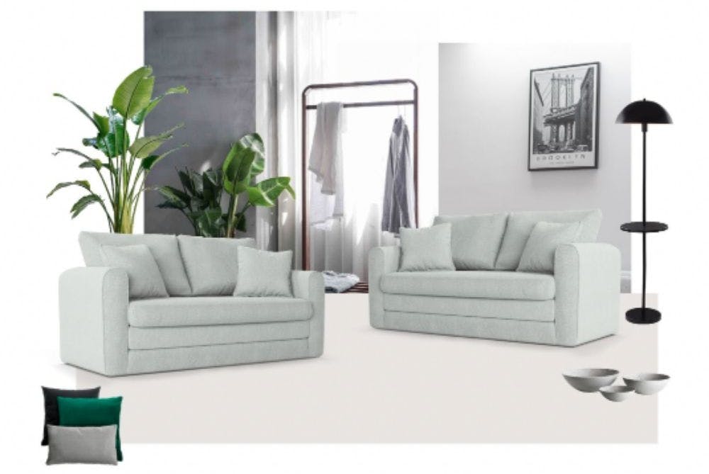 Two-sofas-white-with-plant-background-in-livingroom