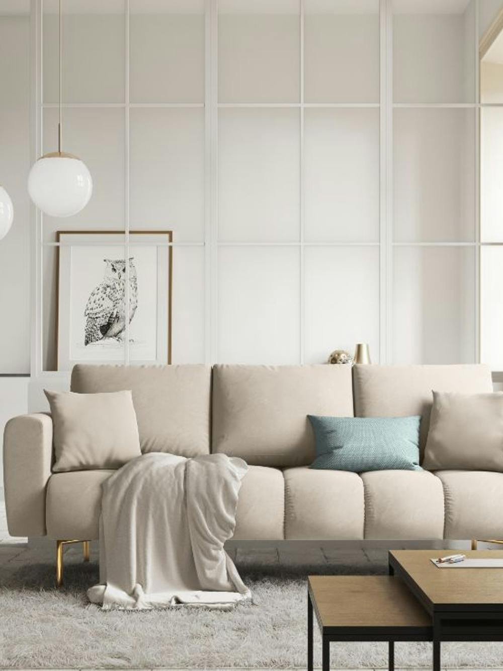 two-white-sofas-in-a-modern-living-room